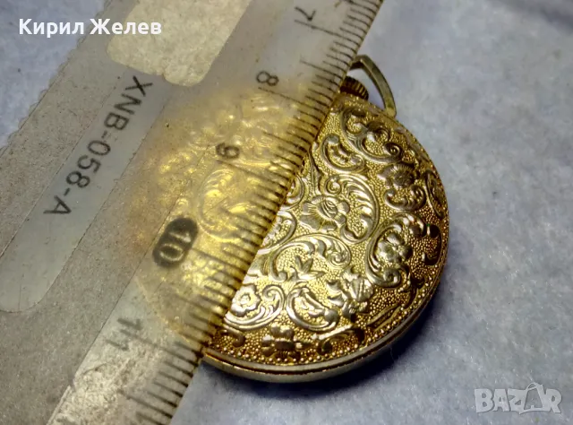 LUCERNE SWISS MADE Стар МЕХАНИЧЕН ОРНАМЕНТИРАН ЛУКСОЗЕН ПОЗЛАТЕН ДЖОБЕН ЧАСОВНИК ШВЕЙЦАРИЯ 50118, снимка 4 - Антикварни и старинни предмети - 49487824