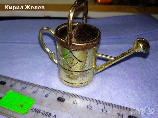 СТАРА МЕТАЛНА ФИГУРАЛНА МИНИАТЮРА на ГРАДИНСКА ЛЕЙКА За КОЛЕКЦИЯ ДЕКОРАЦИЯ 39881, снимка 2 - Колекции - 43598193