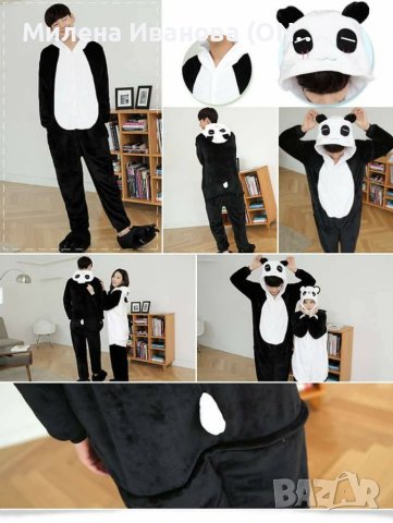Пухкава пижама, Костюми тип onesie и kigurumi, гащеризон панда , снимка 1 - Пижами - 38326446