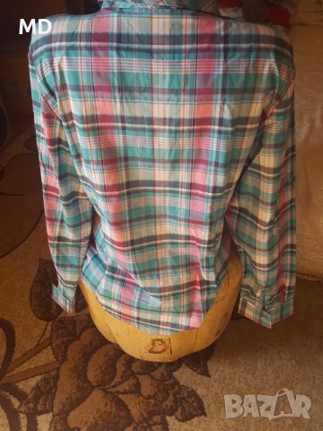 Дамска риза памучна каре, снимка 2 - Ризи - 36894078