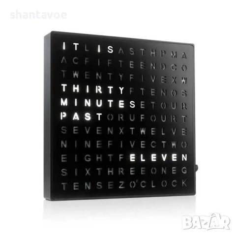Часовник показващ времето с думи, снимка 4 - Стенни часовници - 51105905