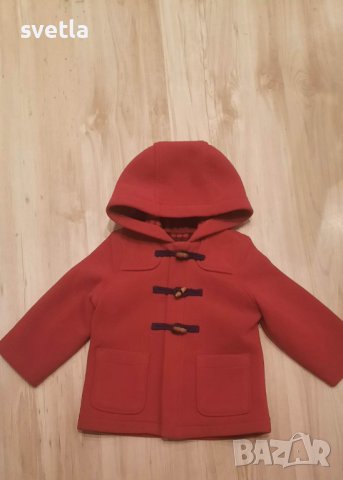 Червено палто за момиче , снимка 1 - Детски якета и елеци - 40097419