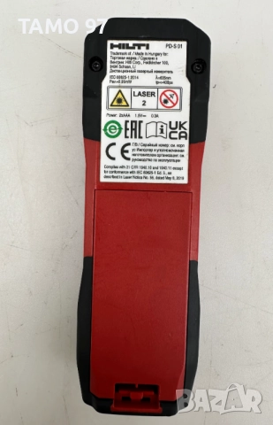 Hilti PD-S - Лазерна ролетка като нова!, снимка 4 - Измервателни инструменти - 52923405