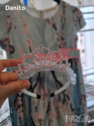 Рокля за принцеса + коронка🫅, снимка 2 - Детски рокли и поли - 52250573