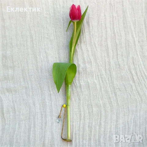 Вази с епруветки. Дърво, полускъпоценни камъни, мъниста, хербарий. Богат избор, снимка 8 - Вази - 50040794