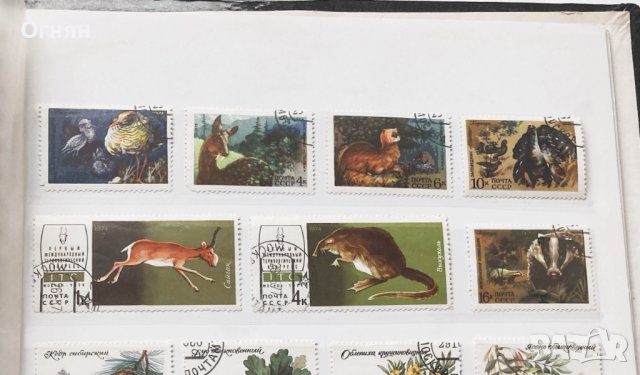 Пощенски марки фауна2 СССР