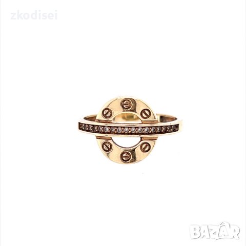 Златен дамски пръстен 2,29гр. размер:56 14кр. проба:585 модел:21710-1