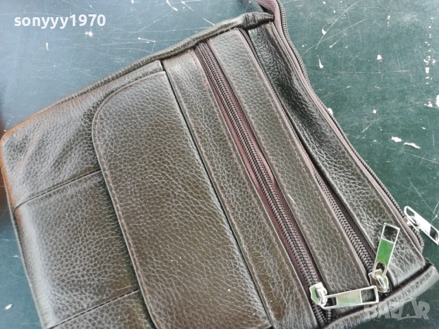 МЪЖКА КАФЯВА ЧАНТА С ЦИПОВЕ 1907251928, снимка 5 - Чанти - 51075717