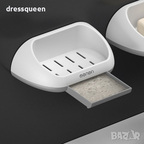 4115 Самозалепваща пластмасова сапунерка с тава за отцеждане, снимка 4 - Други стоки за дома - 44129971