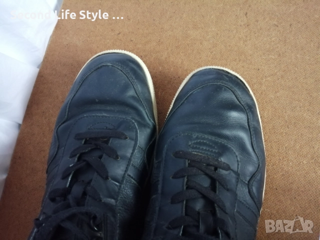 Номер 45 оригинални мъжки маратонки Lacoste, Естествена кожа, Черни, снимка 6 - Маратонки - 52877873