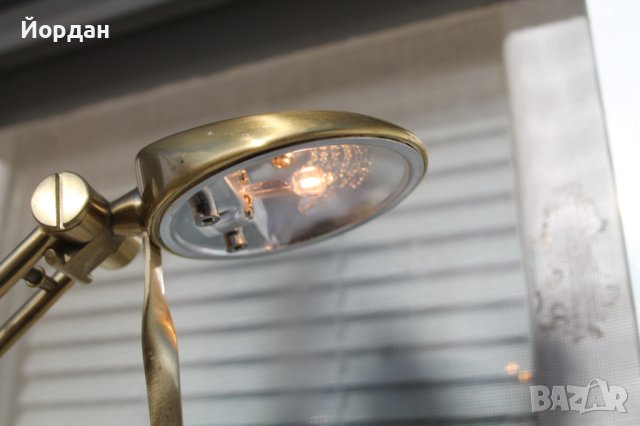 Немска настолна месингова лампа, снимка 11 - Настолни лампи - 43240608