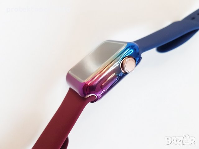 Силиконова каишка Apple Watch 3, iWatch 4 - 38mm/ 40mm/ 42мм/ 44мм/ 41мм/ 45мм​, снимка 3 - Каишки за часовници - 32470363