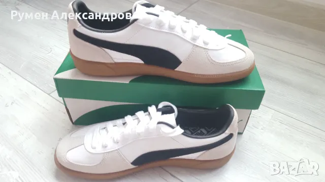 Нови мъжки кожени оригинарни маратонки PUMA PALERMO Lth EUR42 UK8, снимка 2 - Маратонки - 50025955