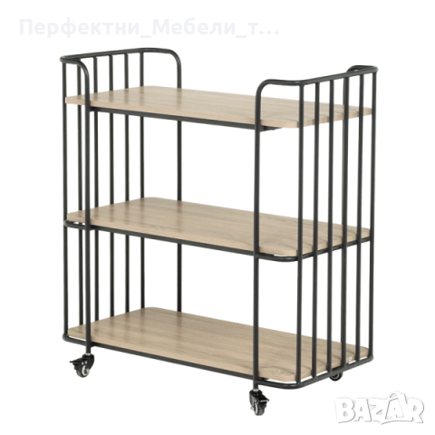 Мобилна холна масичка на 3 нива,помощна маса за дома,масичка за хотел на колела