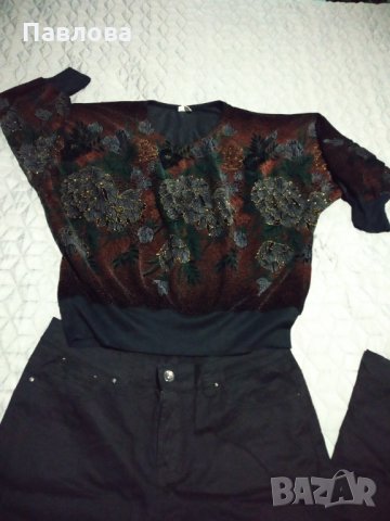 Пролетна блуза с прилеп ръкав, снимка 3 - Блузи с дълъг ръкав и пуловери - 32287575