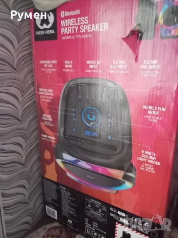 Блутут колана Fresh 'n Rebel Wireless Party Speaker 1APS100L 160w , снимка 2 - Тонколони - 52583665