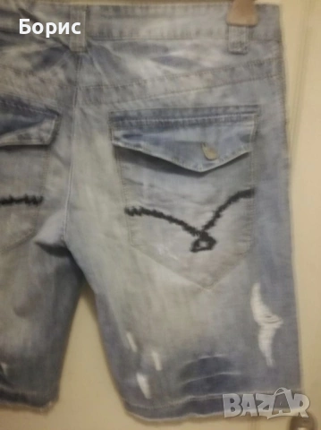 W 34 - Мъжки Дънкови Бермуди / Къси Панталони, снимка 5 - Къси панталони - 53478604