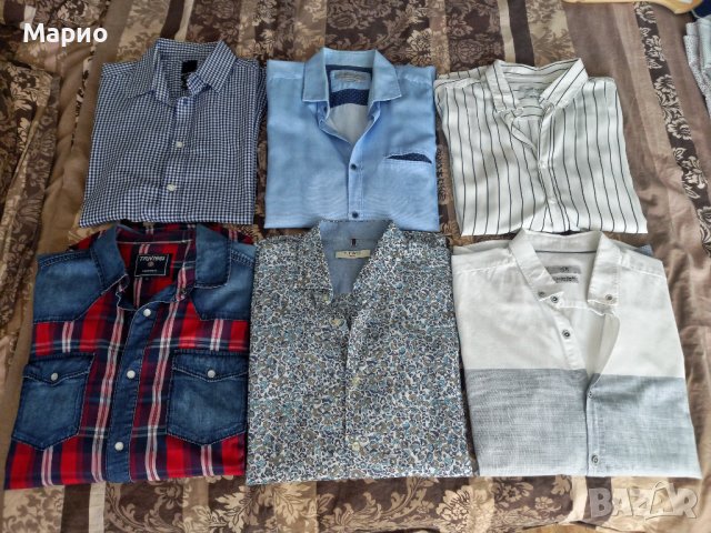 Стилни мъжки ризи | Slim fit M-размер, снимка 1 - Ризи - 43058423