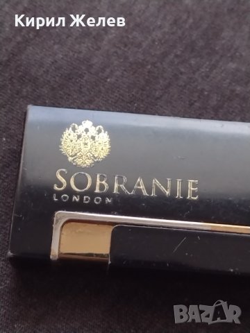 ЕЛЕГАНТНА СТИЛНА МЪЖКА ЗАПАЛКА SOBRANIE LONDON с РЕОТАН РАБОТИ 18611, снимка 2 - Запалки - 38994369
