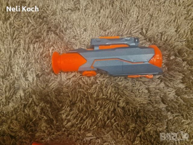 Нърф, с добавен удължител и оптичен прицелвач., снимка 4 - Други - 52497933