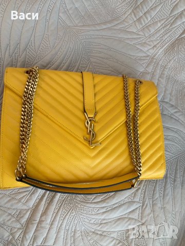 YSL Saint Laurent чанта естествена кожа, снимка 5 - Чанти - 43524907