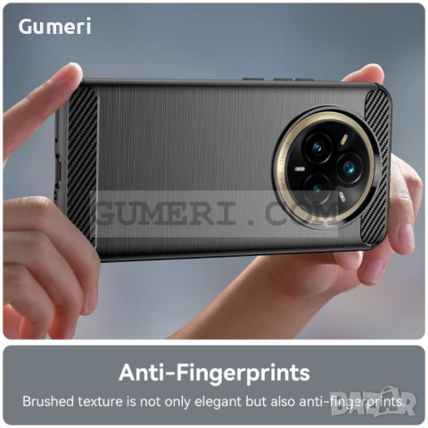  Realme 14 Pro+ 5G Противоударен Силиконов Гръб - Карбон, снимка 8 - Калъфи, кейсове - 50504531