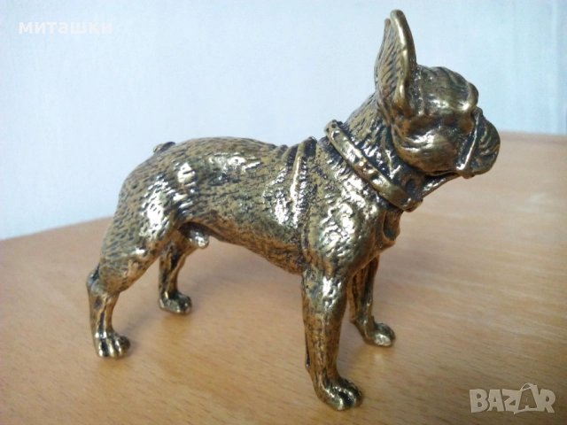 Бронзова статуетка френски булдог, снимка 3 - Статуетки - 52677432
