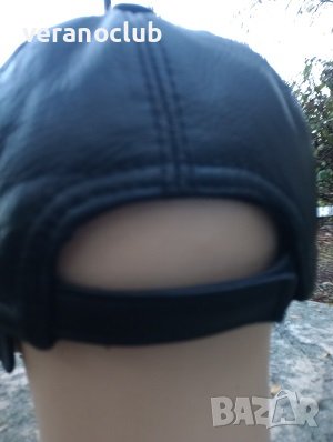 Черна зимна шапка Естествена кожа с регулация 60см, снимка 5 - Шапки - 42952188