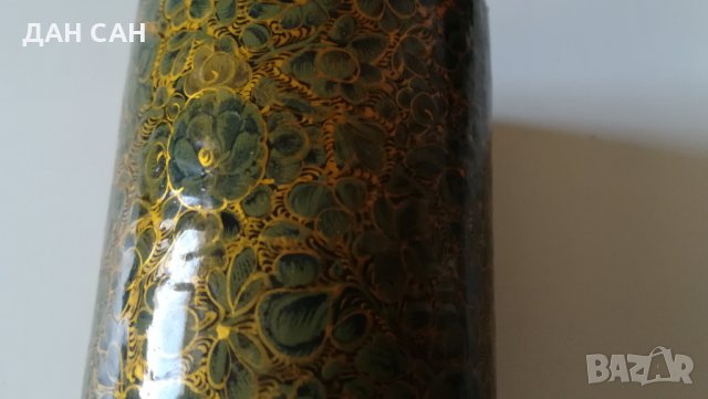 Азия Япония бамбукова ваза моливник рисувана, снимка 4 - Антикварни и старинни предмети - 28057110