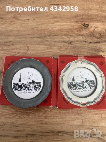 Чинии за стена от калай и порцелан.