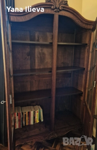 Библиотека / витрина – стил Луи XV, внос от Белгия, снимка 4 - Секции и витрини - 51680710