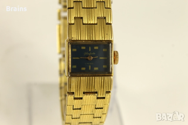 1960's GUB Glashutte Немски Дамски Часовник Дебела Позлата, снимка 4 - Дамски - 51822178