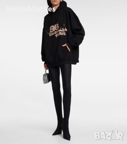 BALENCIAGA Hand Drawn BB Icon Logo Oversized Мъжко / Дамско Горнище тип Суичър size XXS и M, снимка 5 - Суичъри - 43556642