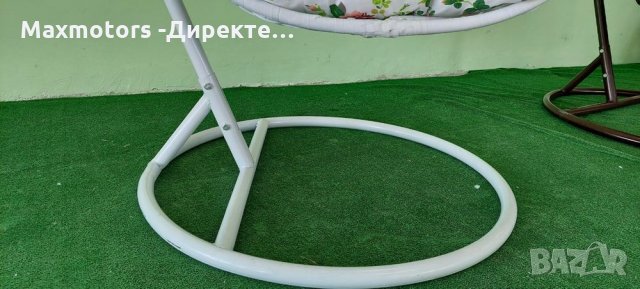 Люлка метална,Ратанова оплетка в бяло. Възглавници на цветя. Тип яйце 150 лв, снимка 5 - Други - 35407180