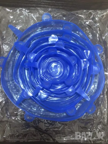 Комплект от 6 броя силиконови капаци за храна , снимка 7 - Други - 50381390