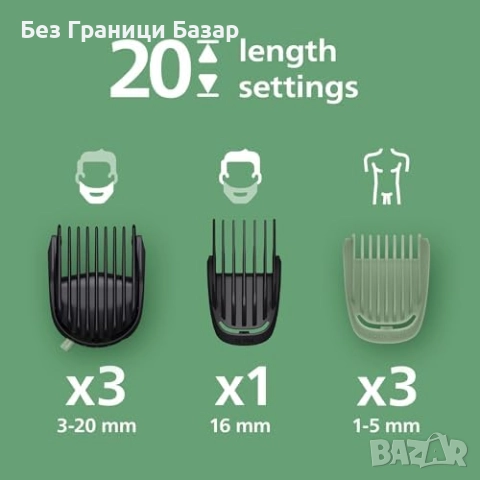 Нов Philips MG5952/30 Multigroom 12 в 1 Тример за лице коса тяло мъже, снимка 3 - Тримери - 52077087
