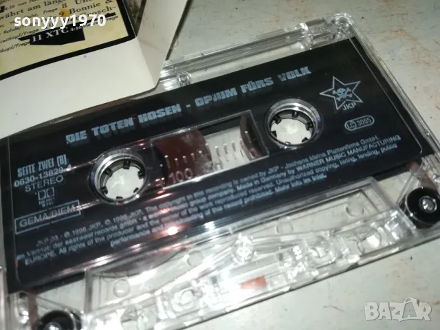 DIE TOTEN HOSEN-ORIGINAL TAPE ВНОС GERMANY 1802251628, снимка 16 - Аудио касети - 49181735