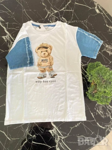 памучни дамски тениски , снимка 2 - Тениски - 50626751