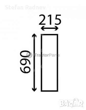 ЗАДНО СТЪКЛО (ДОЛНА ЧАСТ, ПЛОСКО) - JOHN DEERE 40,50, MASSEY FERGUSON 200, FIAT СЕРИЯ, снимка 1