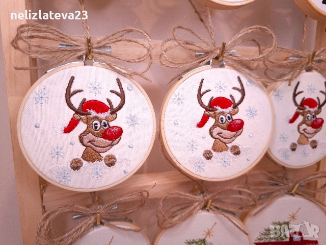 Бродирани играчки за елха, снимка 3 - Декорация за дома - 52384599