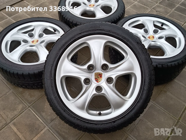 Джанти PORSCHE 911 996 17" 5x130 спорт пакет с гуми, снимка 2 - Гуми и джанти - 53530742