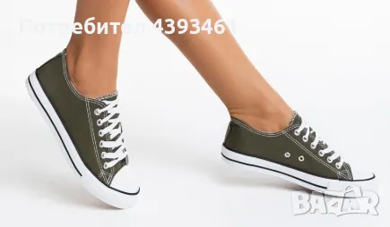 Дамски кецове текстил - Army Green