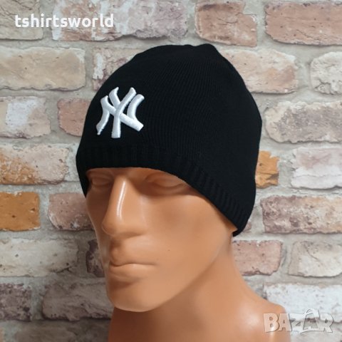 Нова зимна шапка New York (Ню Йорк) с бяло лого, снимка 4 - Шапки - 43270904