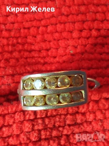 РАЗКОШНА АНГЛИСКА СКЪПОЦЕННА СРЕБЪРНА РЕТРО ОБЕЦА СРЕБРО 925 с ИСКРЯЩИ ЦИРКОНИ 40137, снимка 13 - Обеци - 42466498