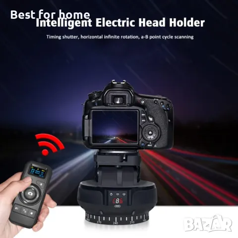 Въртяща се глава за фотоапарати/смартфони  с дистанционно  Mcoplus, снимка 5 - Чанти, стативи, аксесоари - 49684278