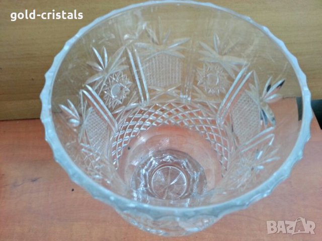 кристална купа ваза фруктиера, снимка 10 - Антикварни и старинни предмети - 27012231
