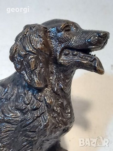 Бронзова статуетка куче , снимка 2 - Антикварни и старинни предмети - 38606062
