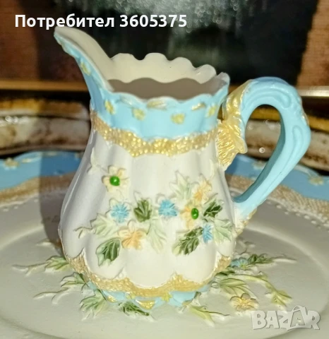 Колекционерски ,минималистичен бароков сет за чай, снимка 6 - Антикварни и старинни предмети - 50789334