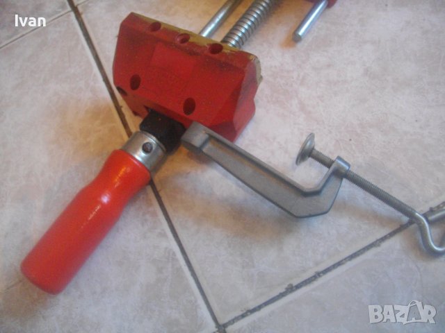 Дърводелско Менгеме-Старо Качество-WEST GERMANY-BESSEY S10-Отлично-Отваря 105 мм-Челюсти 90мм-Стяга, снимка 5 - Менгемета - 43202898