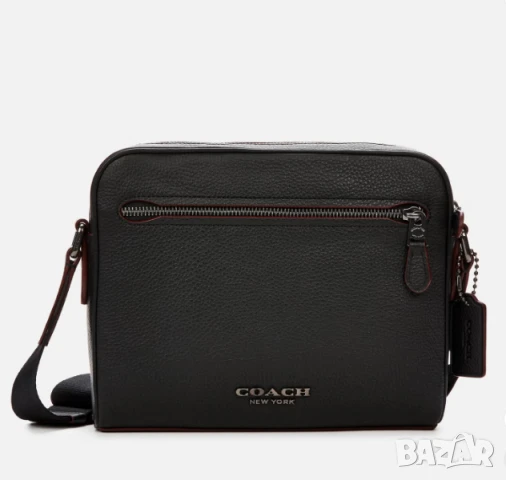 Мъжка кожена чанта Coach Metropolitan Soft - черна
